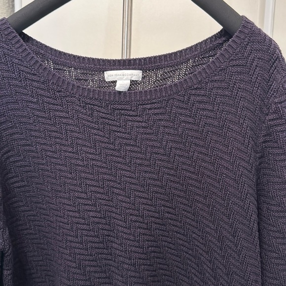 New York & Company Deep Purple Crew Neck Sweater - Picture 5 of 6